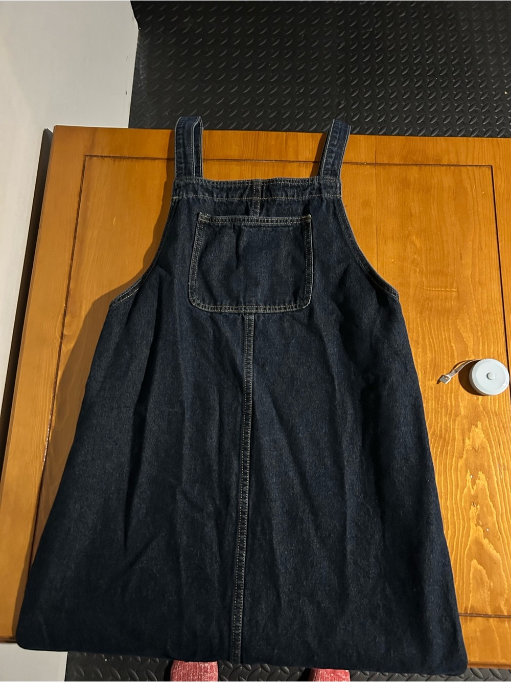 (3/$10) Dark Blue Denim Overall Dress